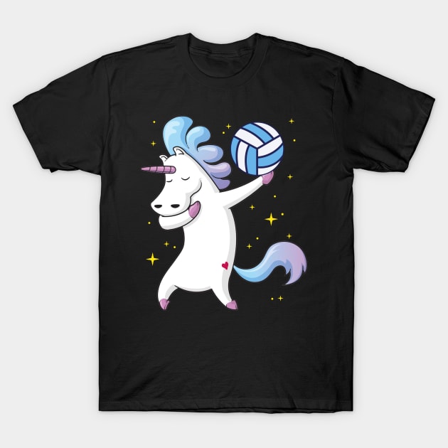 Dabbing Unicorn Volleyball Teen Girls Women Teenagers Gift T-Shirt T-Shirt by crosszcp2